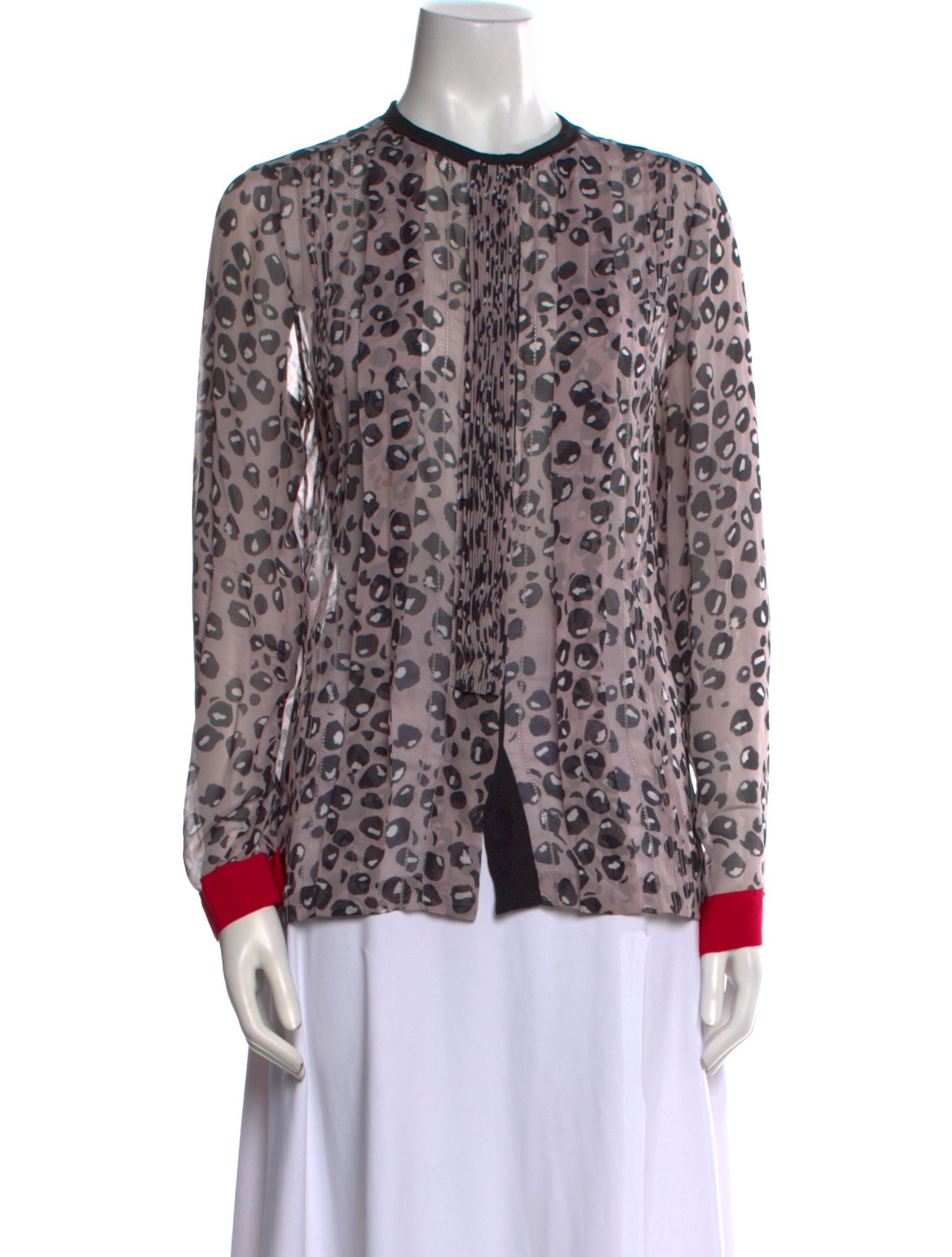 Diane von Furstenberg Silk Animal Print Blouse