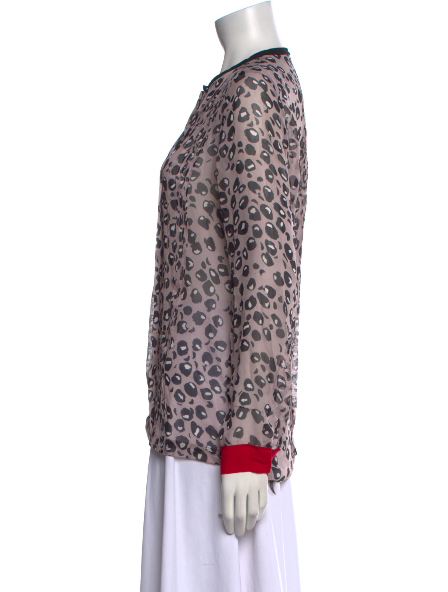 Diane von Furstenberg Silk Animal Print Blouse