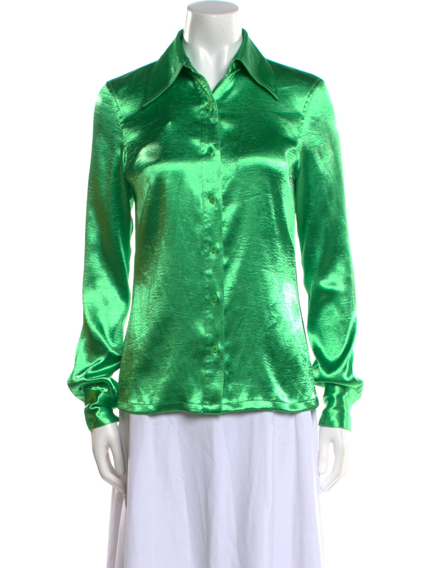 Diane von Furstenberg Long Sleeve Button-Up Top