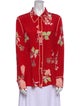 Diane von Furstenberg Silk Floral Print Button-Up Top