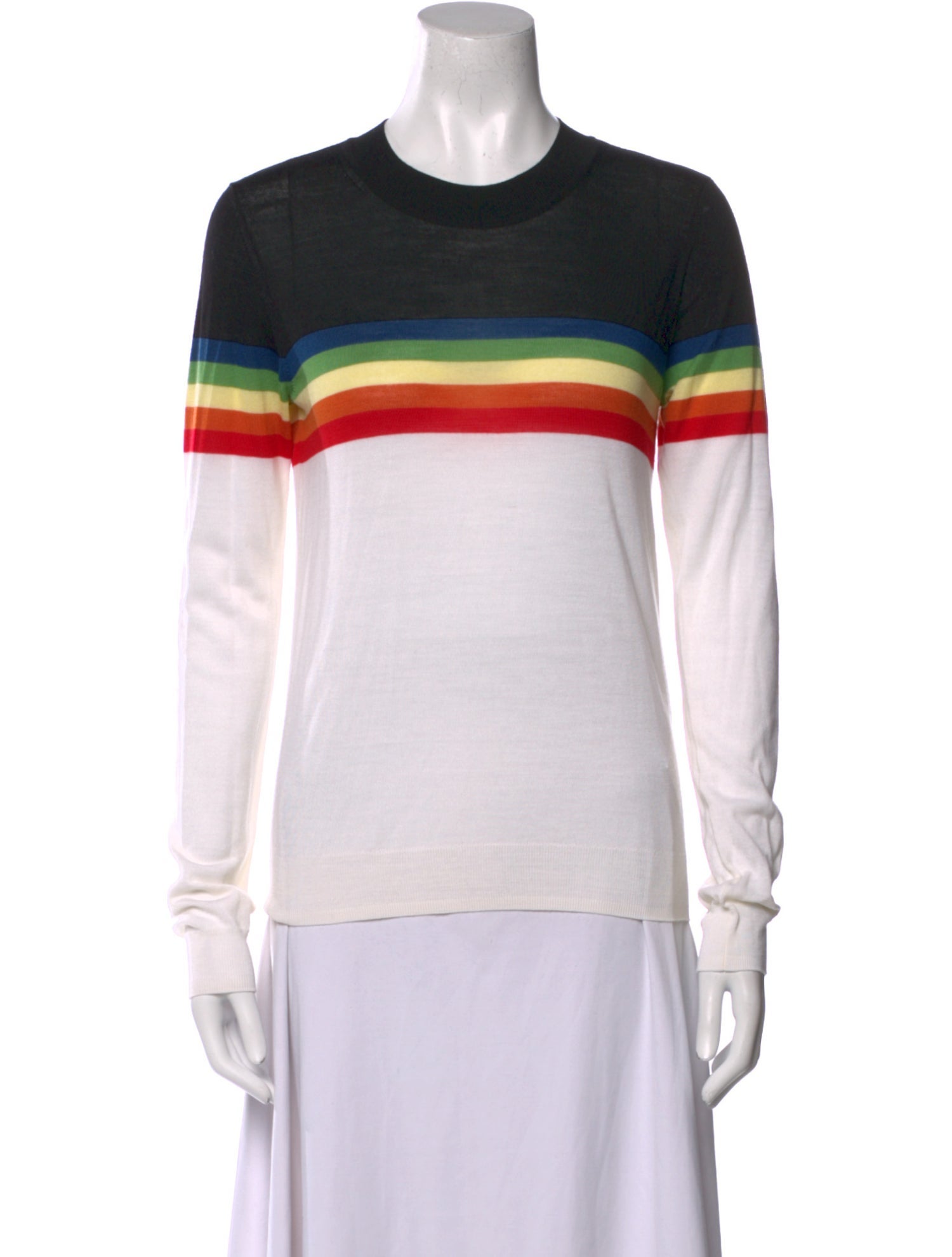 Diane von Furstenberg Merino Wool Striped Sweater