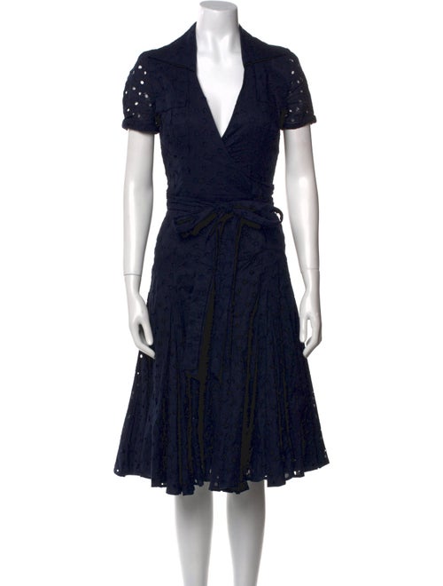 Diane von Furstenberg Floral Print Midi Length Dress