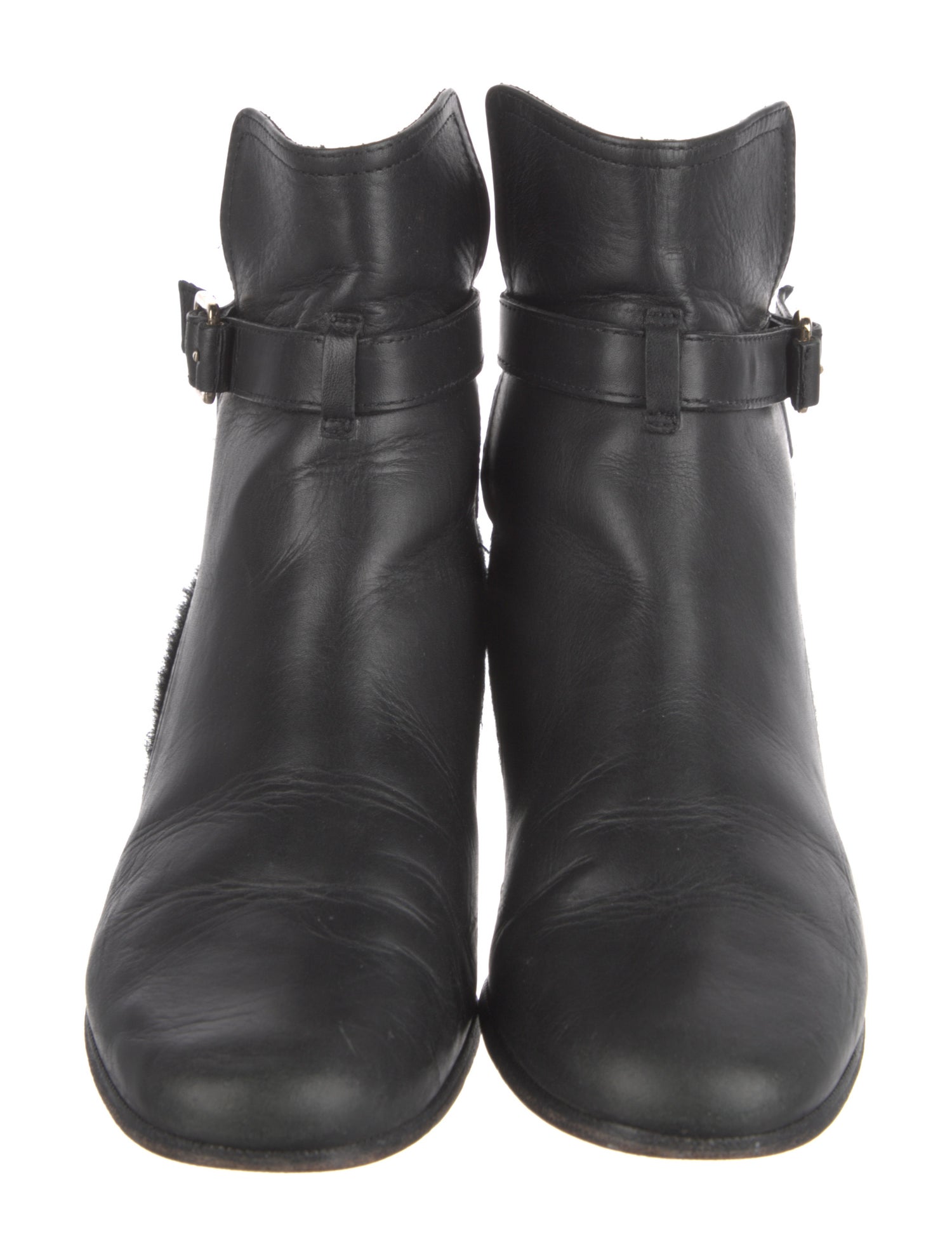 Diane von Furstenberg Leather Moto Boots