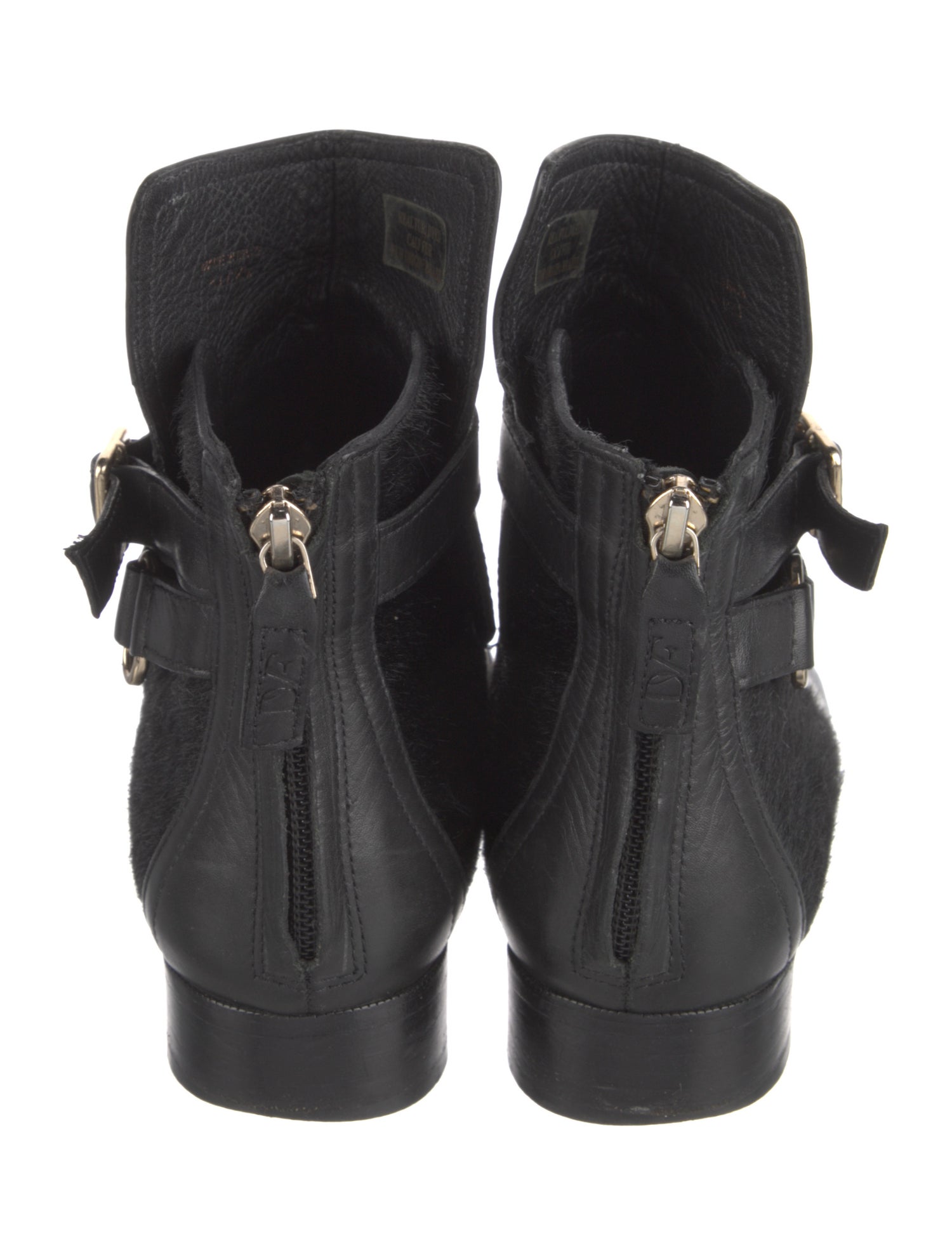 Diane von Furstenberg Leather Moto Boots