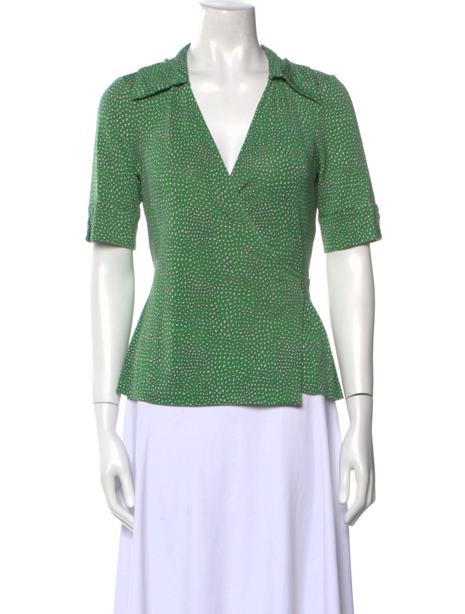 Diane von Furstenberg Silk Short Sleeve Polo