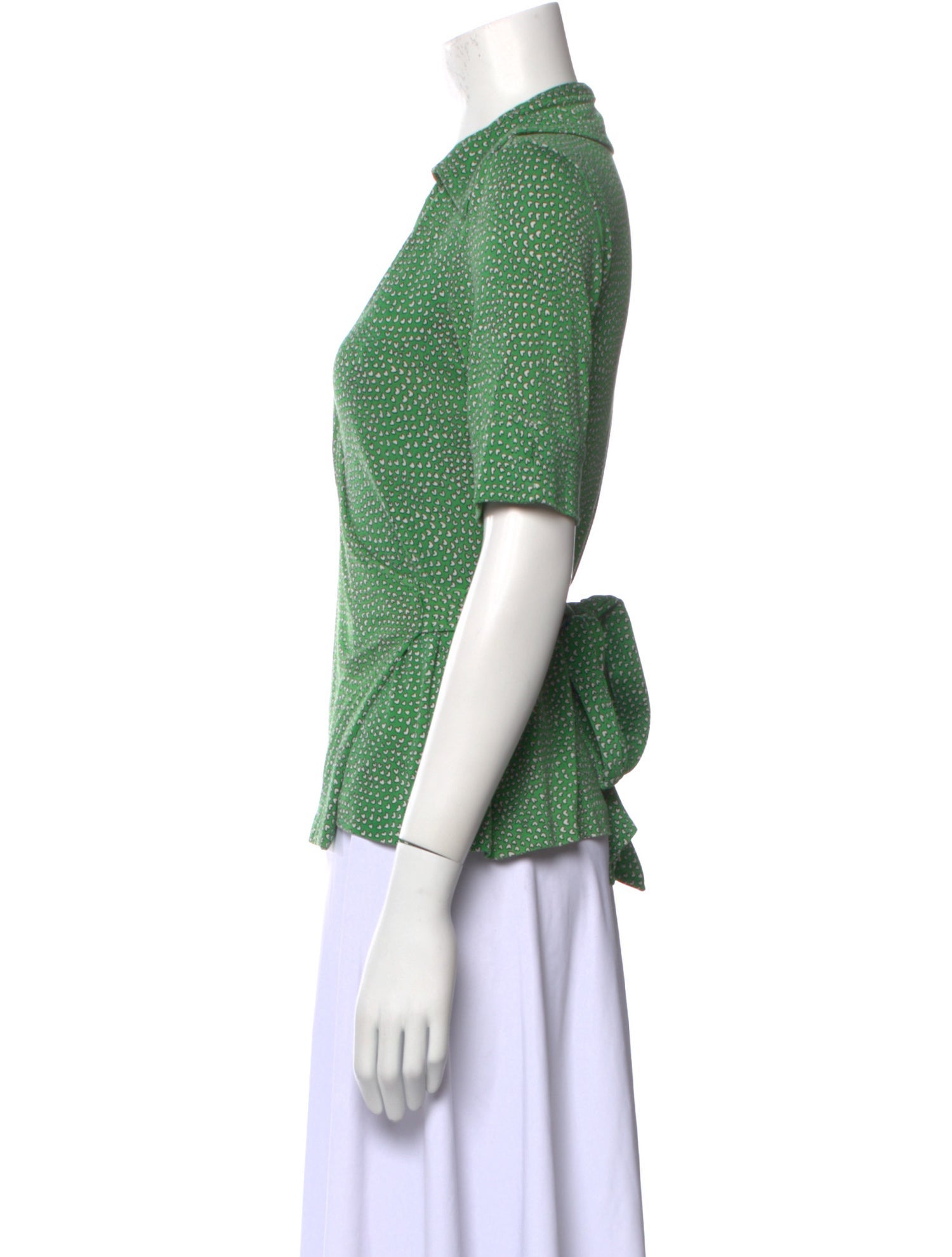 Diane von Furstenberg Silk Short Sleeve Polo