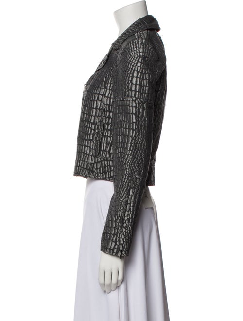 Diane von Furstenberg Animal Print Biker Jacket