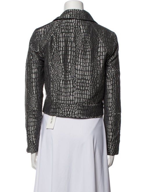 Diane von Furstenberg Animal Print Biker Jacket