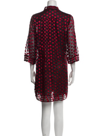 Diane von Furstenberg Polka Dot Print V-Neck Tunic