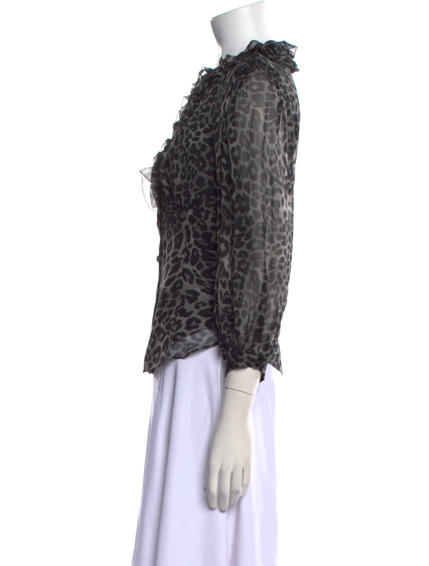 Diane von Furstenberg Silk Animal Print Blouse