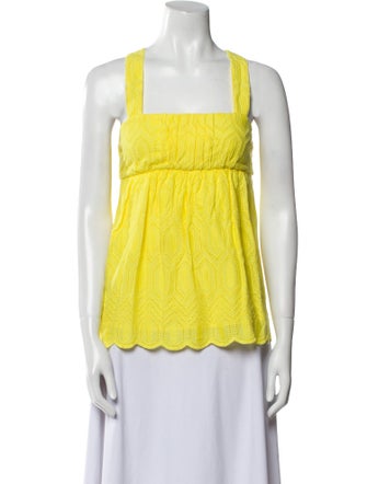 Diane von Furstenberg Square Neckline Sleeveless Top