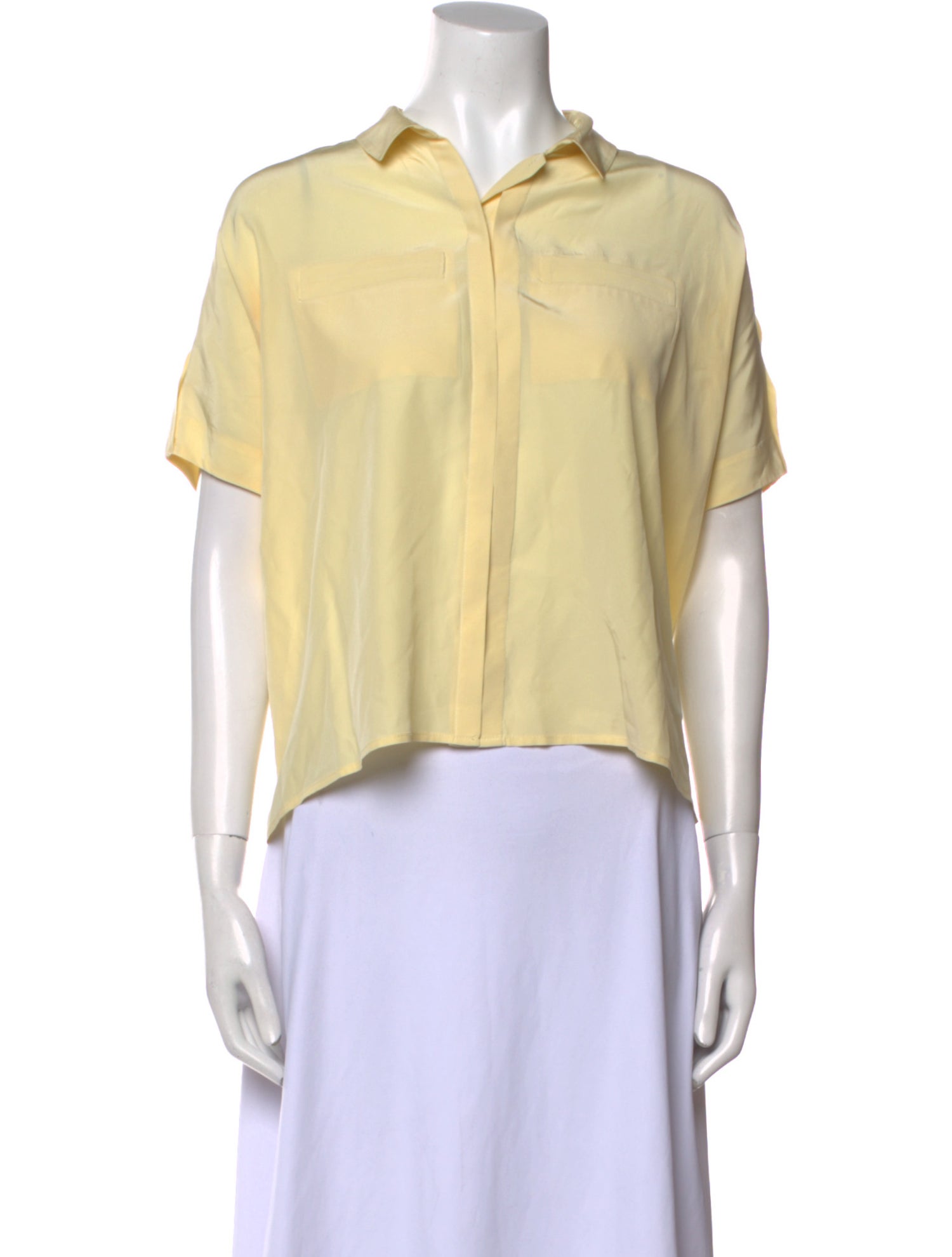 Diane von Furstenberg Silk V-Neck Crop Top