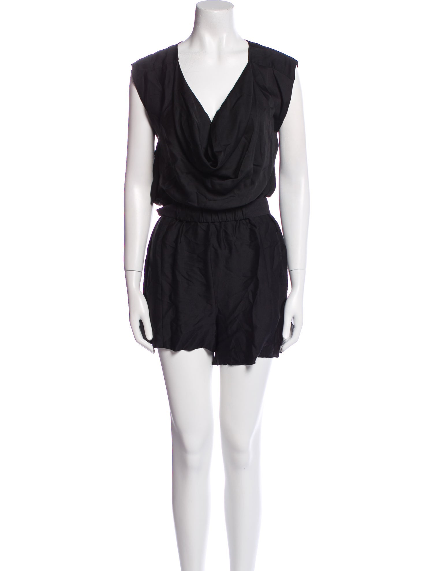 Diane von Furstenberg Silk Cowl Neck Romper