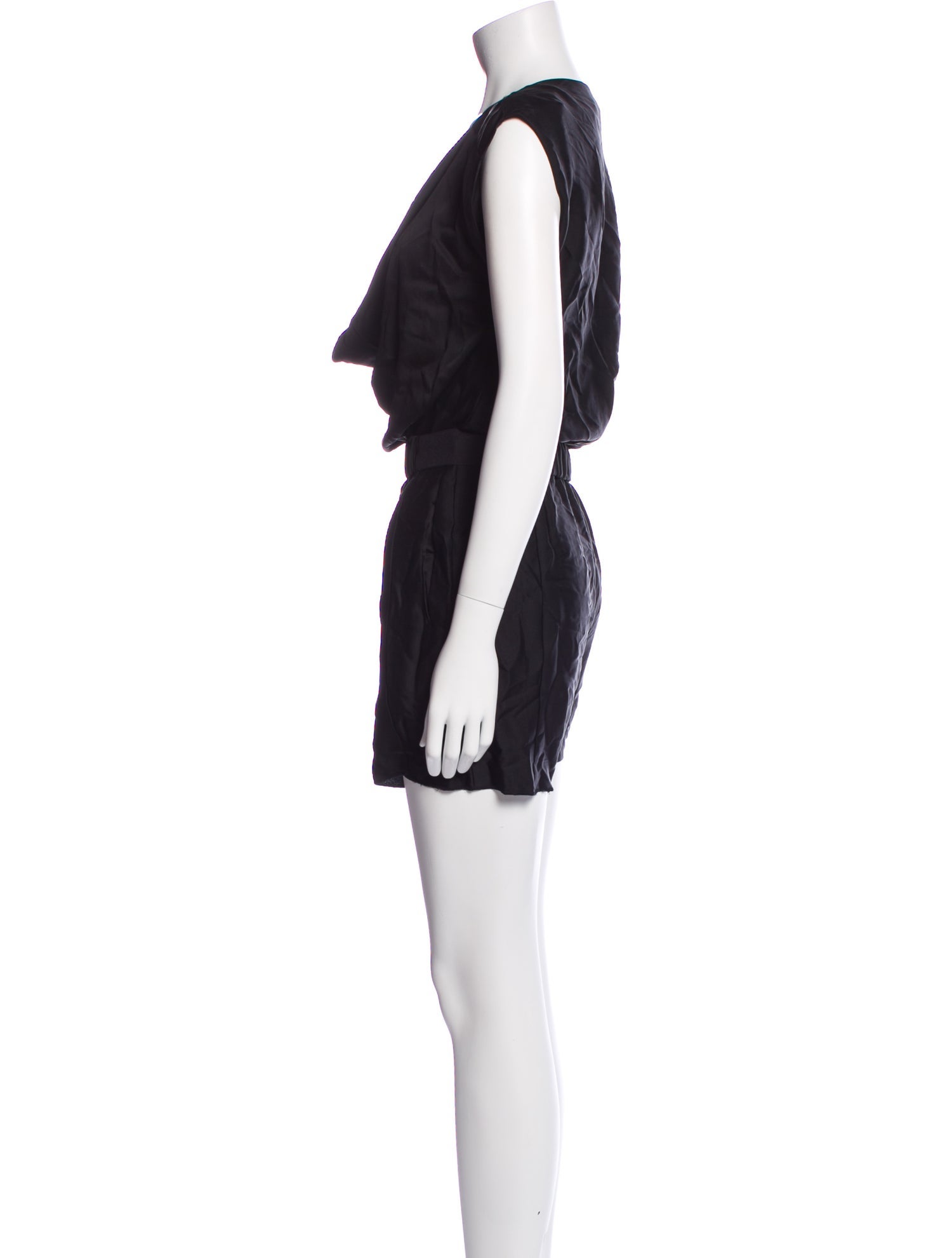 Diane von Furstenberg Silk Cowl Neck Romper