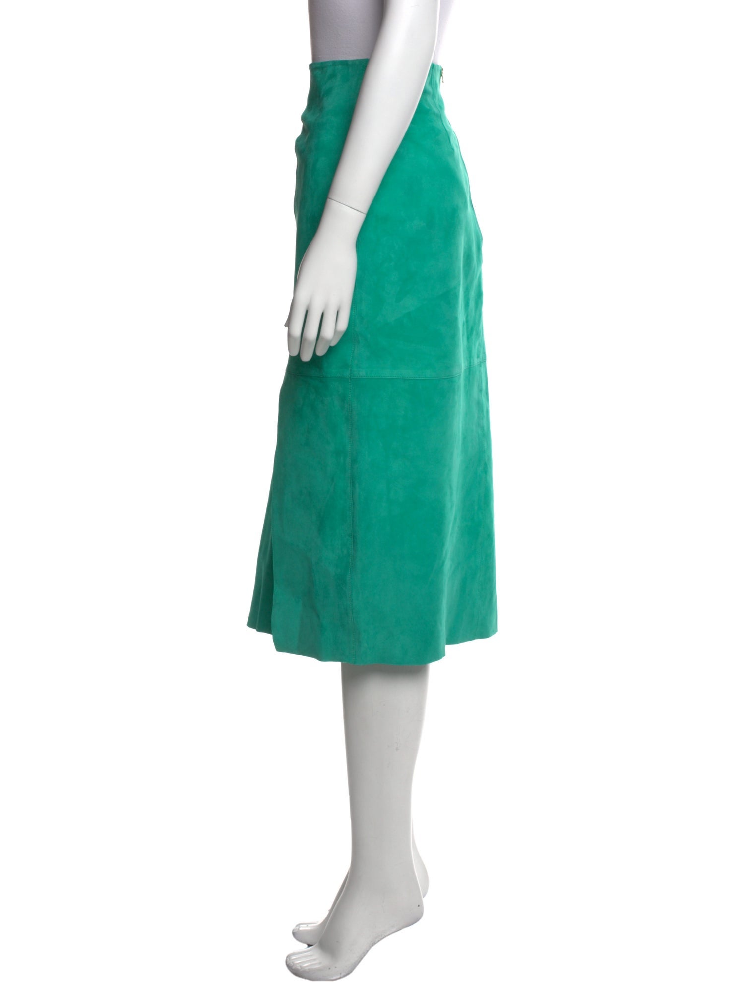 Diane von Furstenberg Suede Midi Length Skirt