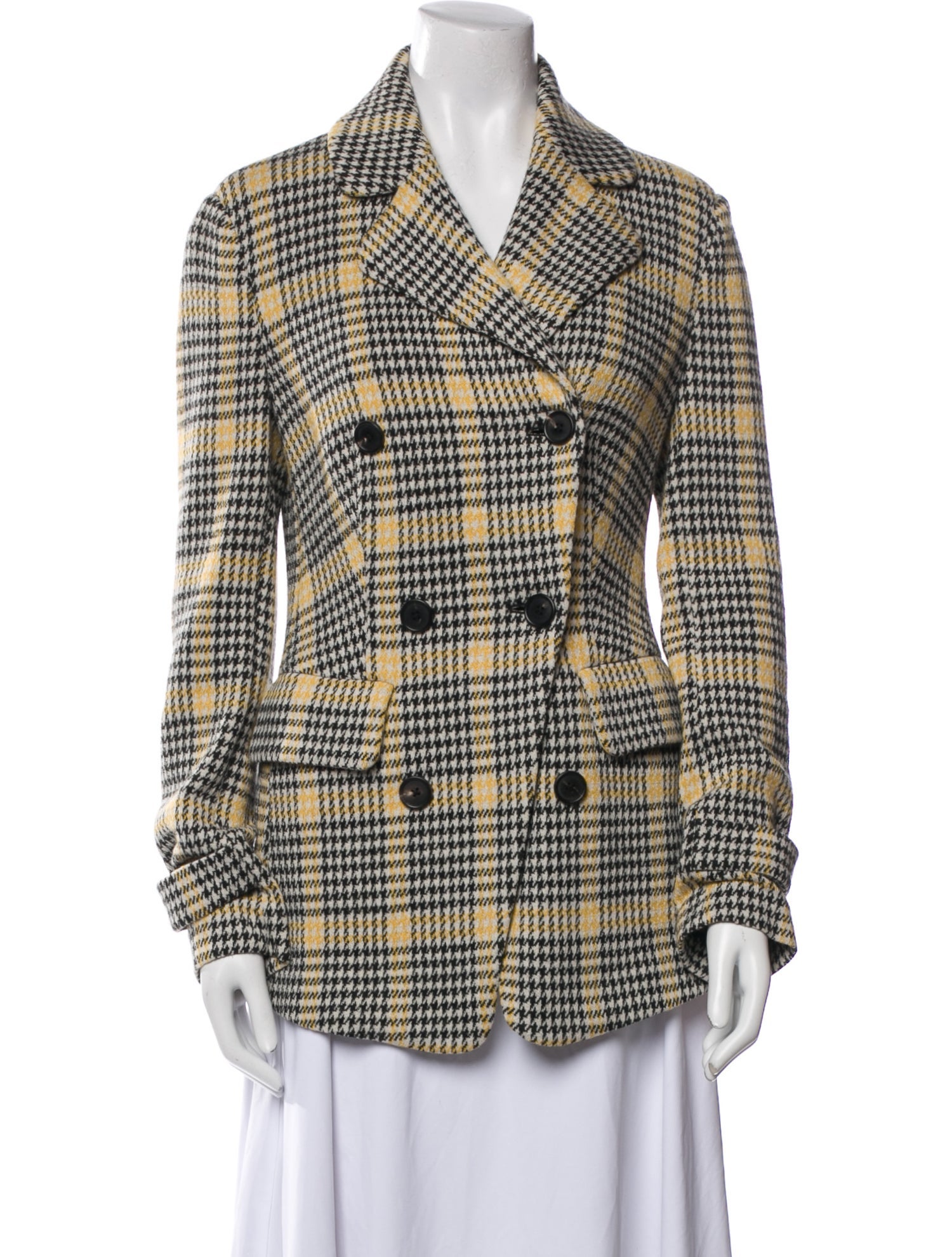 Diane von Furstenberg Plaid Print Blazer