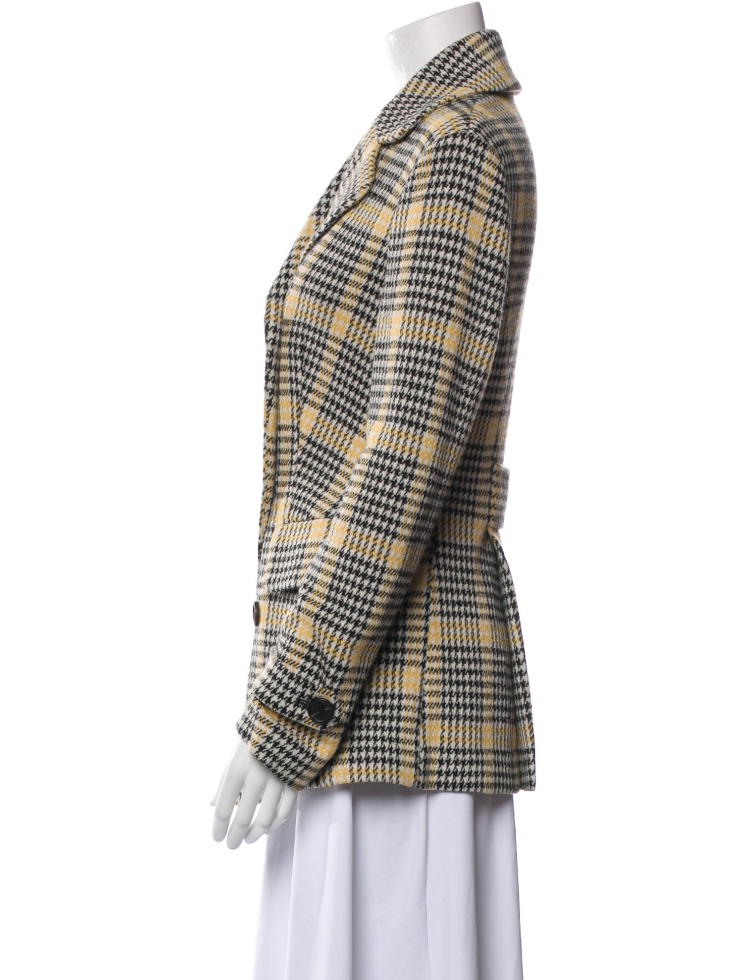 Diane von Furstenberg Plaid Print Blazer