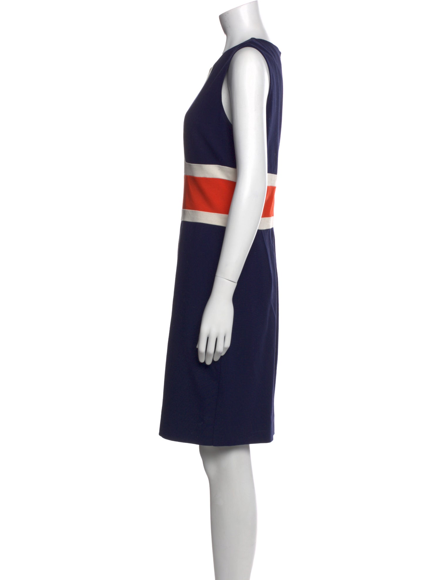 Diane von Furstenberg Colorblock Pattern Knee-Length Dress