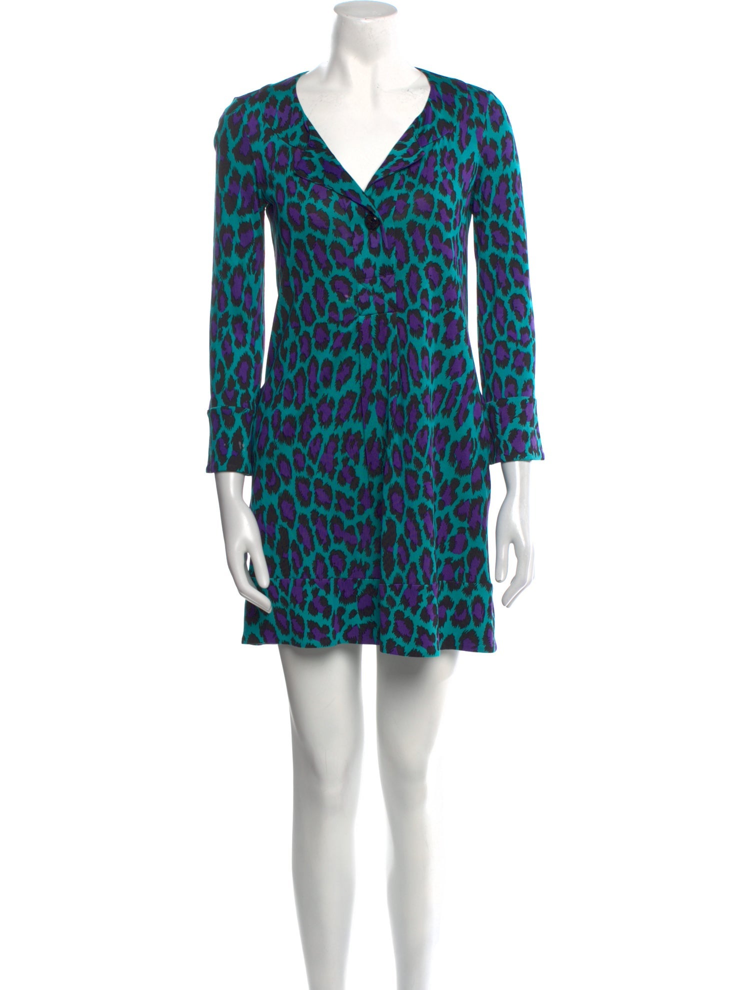Diane von Furstenberg Animal Print Mini Dress