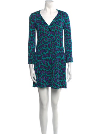 Diane von Furstenberg Animal Print Mini Dress