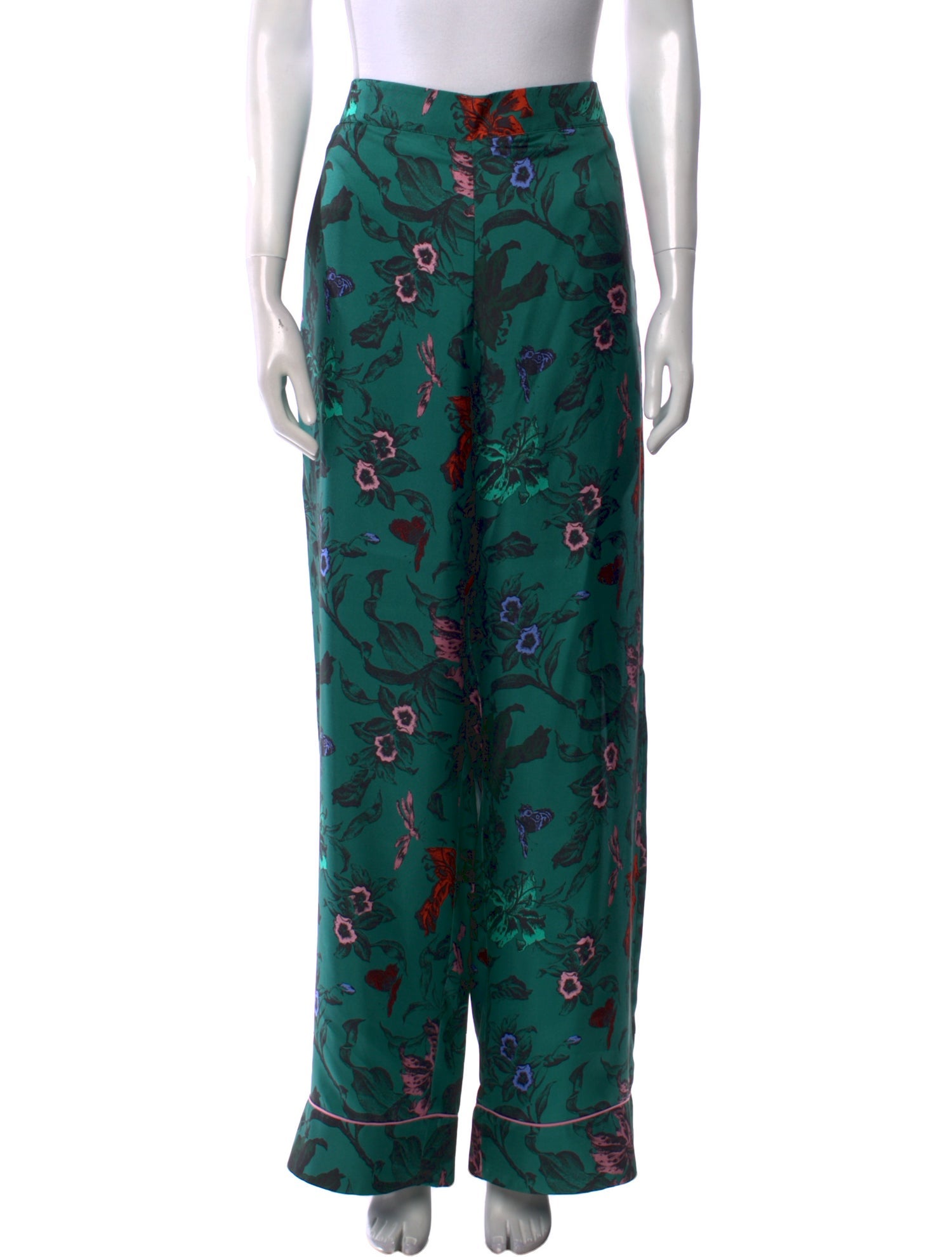 Diane von Furstenberg Silk Wide Leg Pants