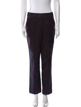 Diane von Furstenberg Polka Dot Print Straight Leg Pants