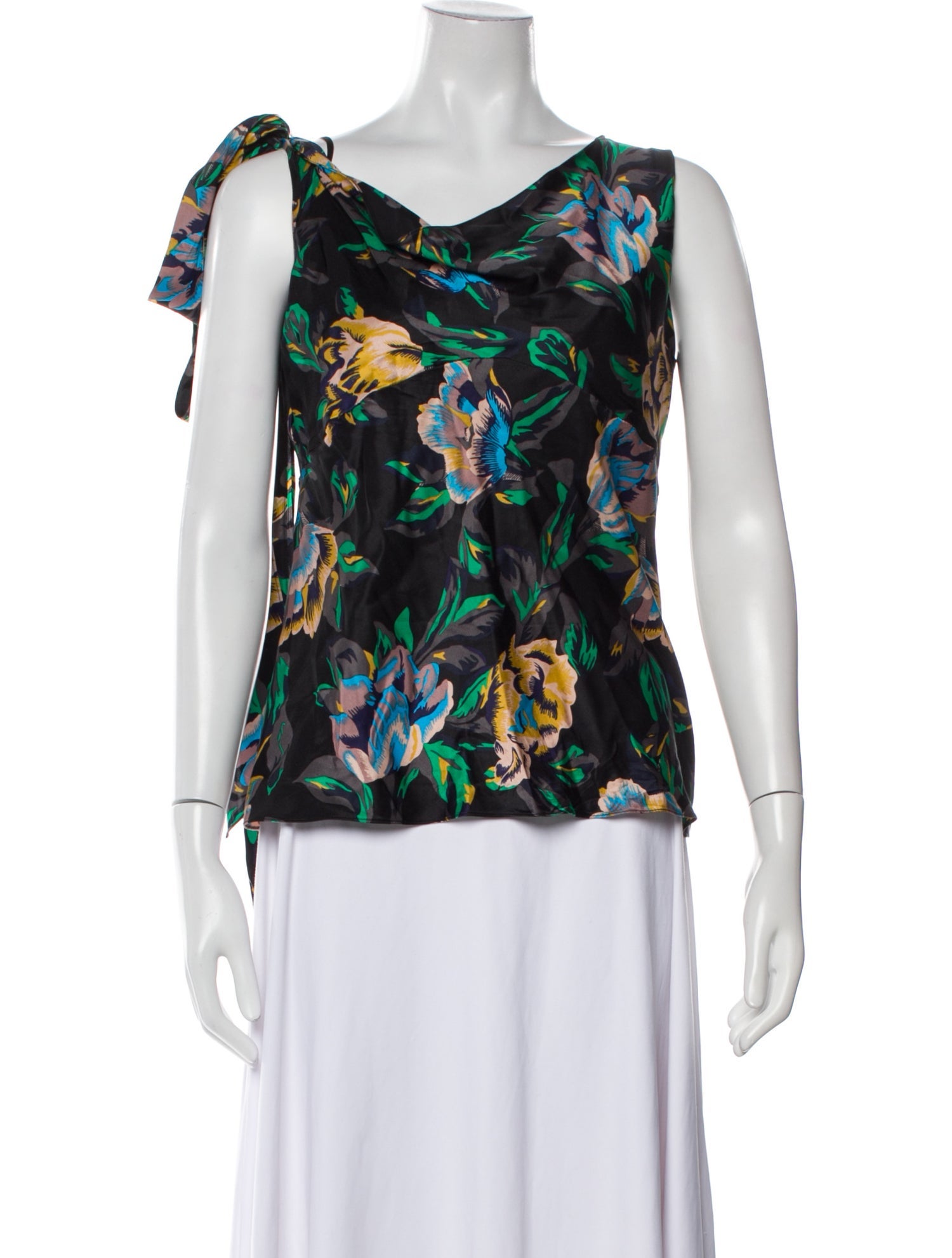 Diane von Furstenberg Silk Floral Print Blouse