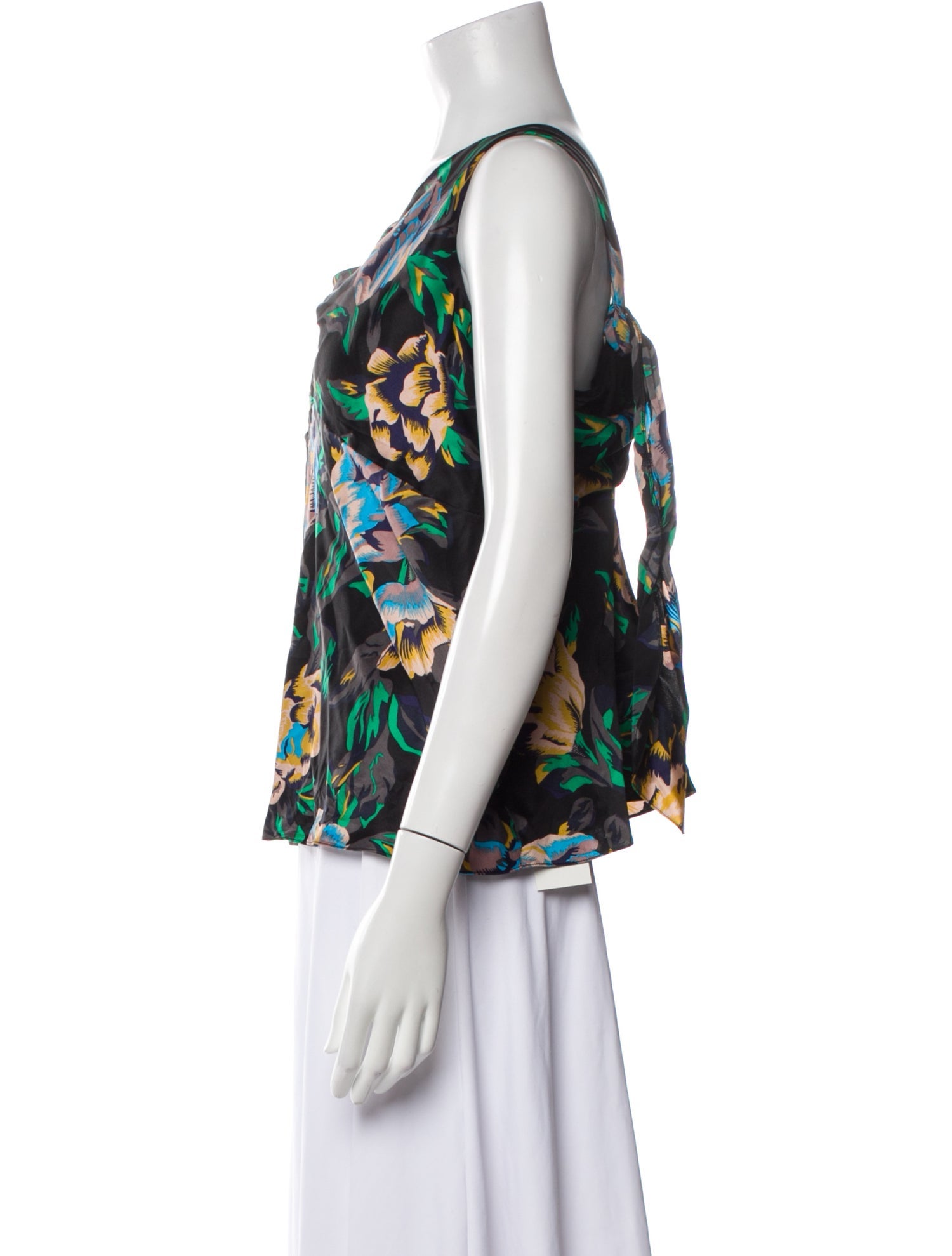 Diane von Furstenberg Silk Floral Print Blouse