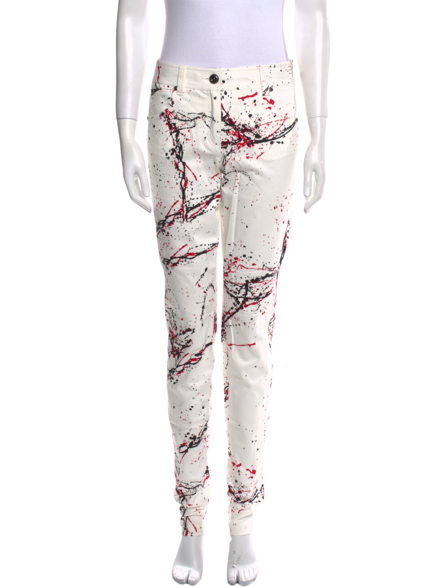 Diane von Furstenberg Printed Skinny Leg Pants