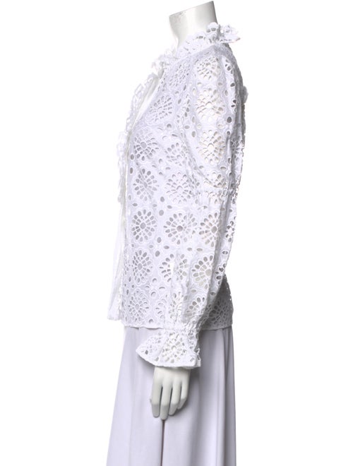 Diane von Furstenberg Printed Long Sleeve Button-Up Top