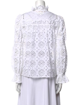 Diane von Furstenberg Printed Long Sleeve Button-Up Top