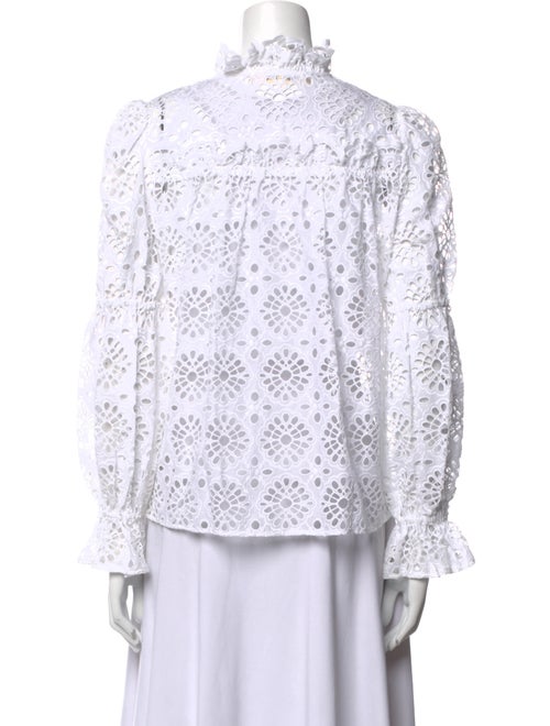 Diane von Furstenberg Printed Long Sleeve Button-Up Top