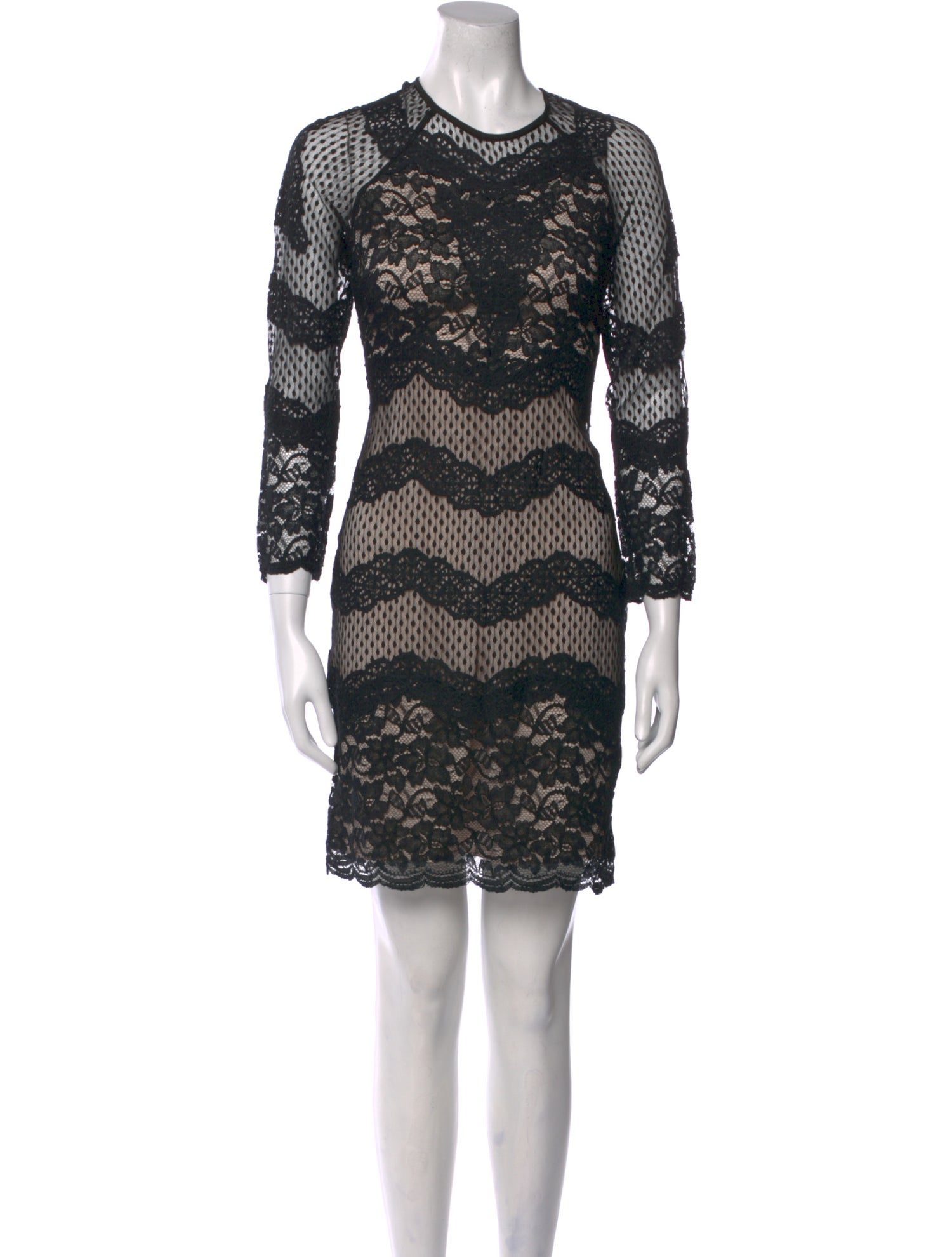 Diane von Furstenberg Lace Pattern Mini Dress