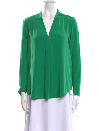 Diane von Furstenberg Silk V-Neck Blouse