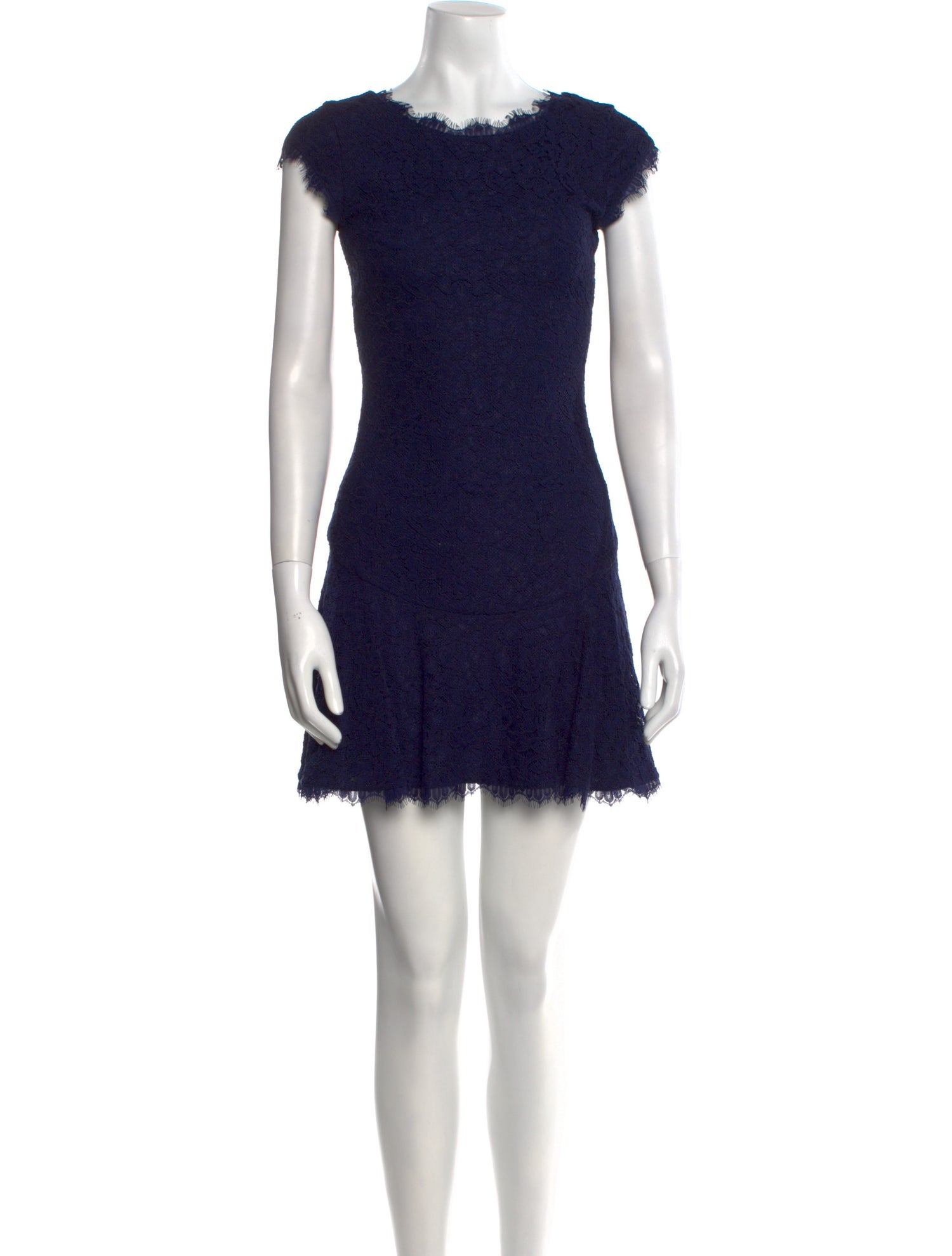 Diane von Furstenberg Bateau Neckline Mini Dress
