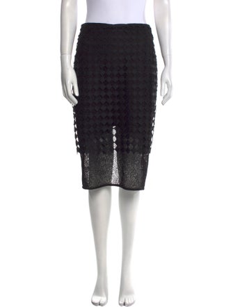 Diane von Furstenberg Lace Pattern Knee-Length Skirt