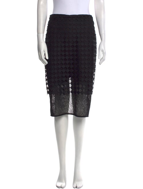 Diane von Furstenberg Lace Pattern Knee-Length Skirt