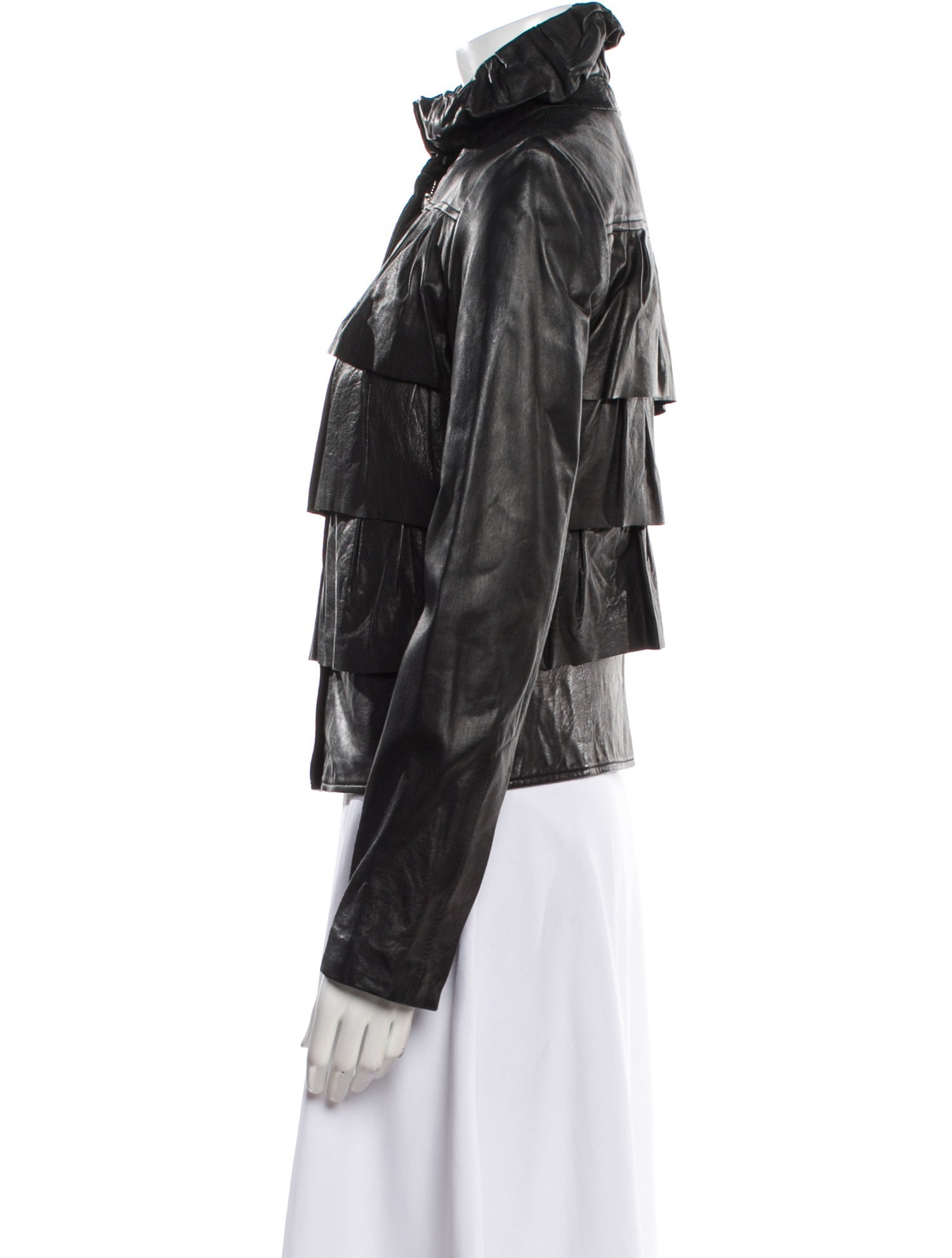Diane von Furstenberg Leather Biker Jacket