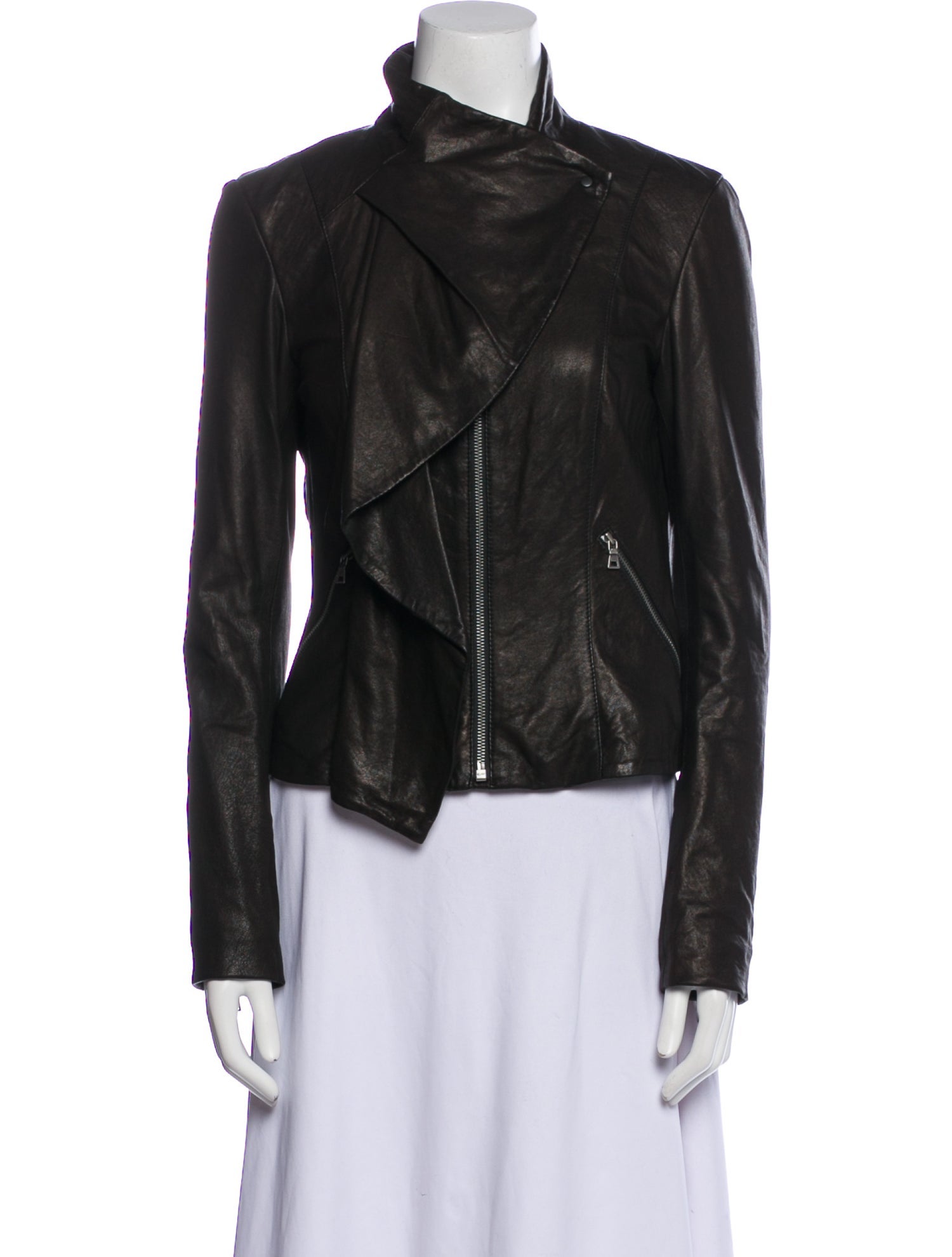Diane von Furstenberg Leather Biker Jacket