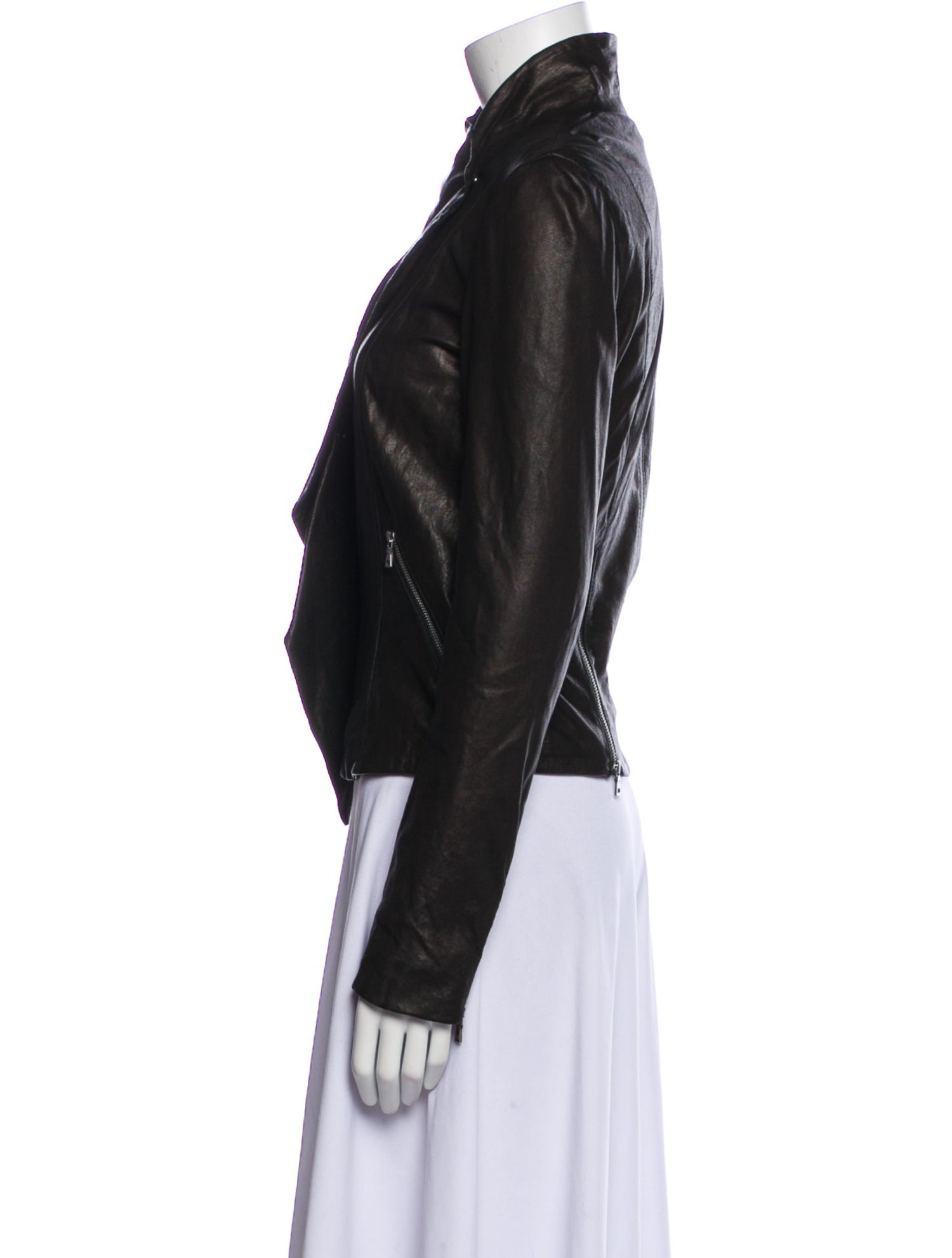 Diane von Furstenberg Leather Biker Jacket