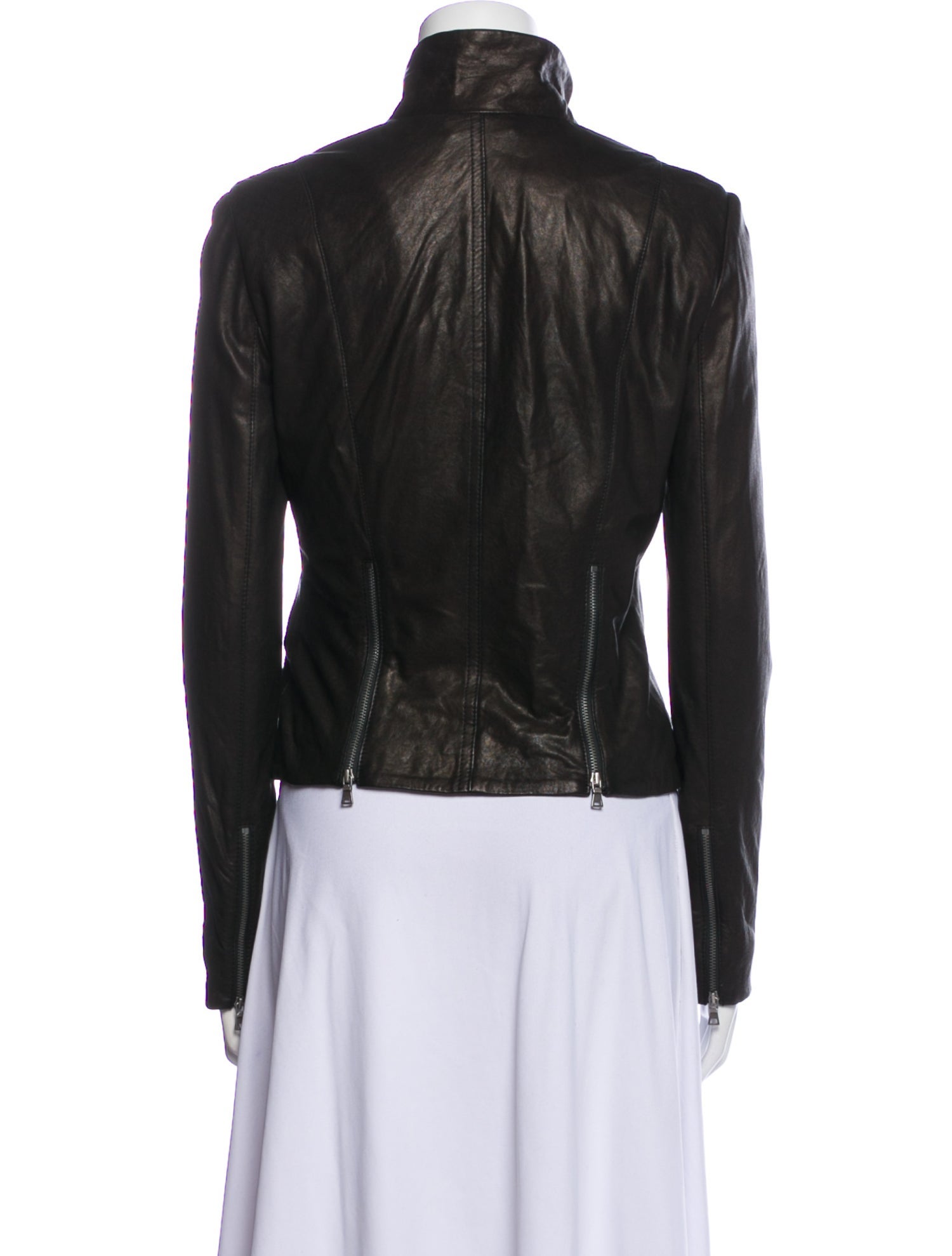 Diane von Furstenberg Leather Biker Jacket