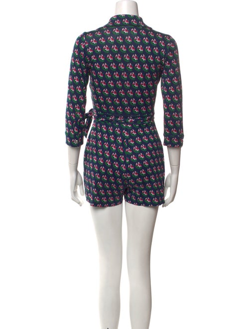 Diane von Furstenberg Silk Floral Print Romper