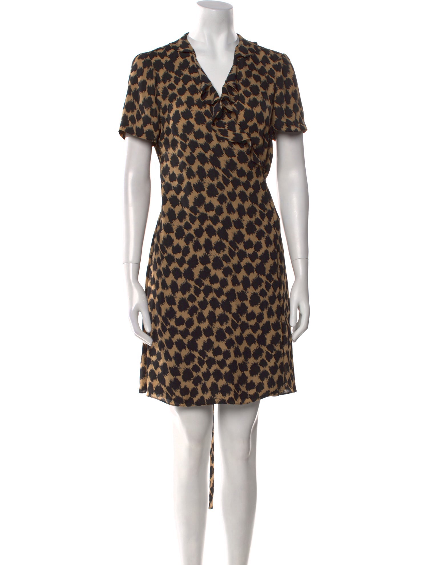 Diane von Furstenberg Polka Dot Print Mini Dress w/ Tags