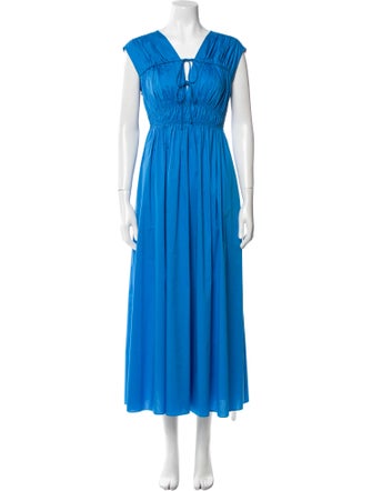Diane von Furstenberg V-Neck Long Dress