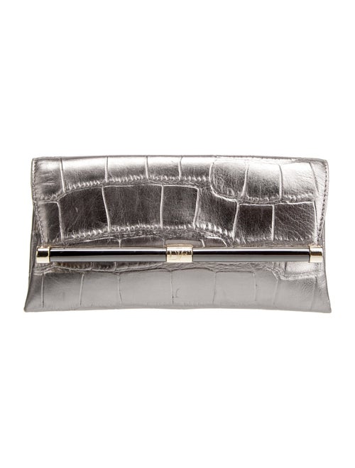 Diane von Furstenberg Embossed Leather Clutch