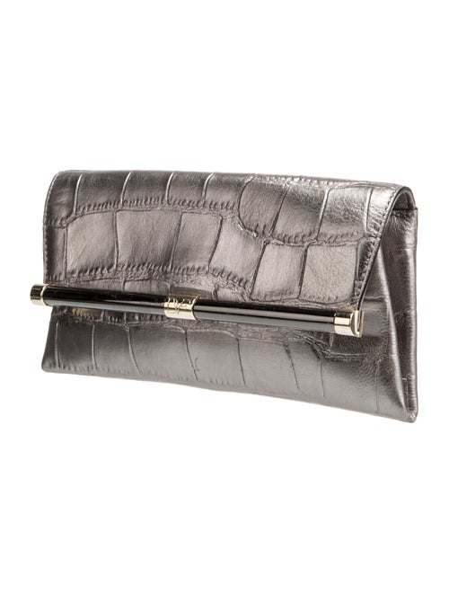 Diane von Furstenberg Embossed Leather Clutch