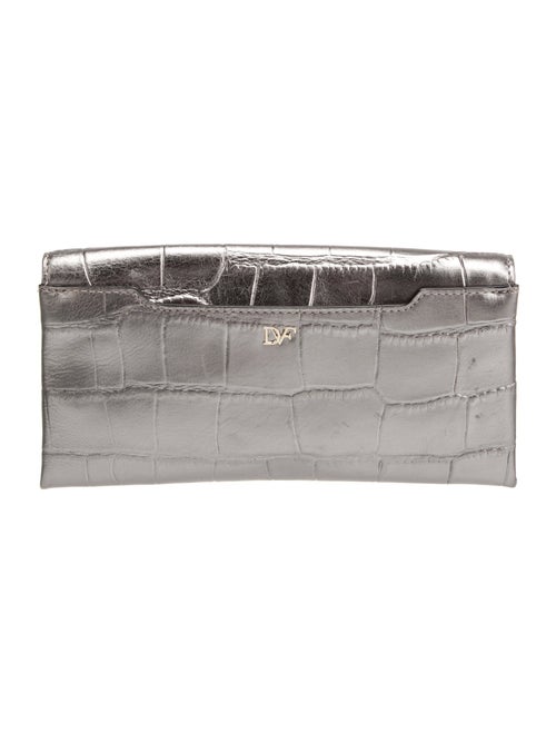 Diane von Furstenberg Embossed Leather Clutch