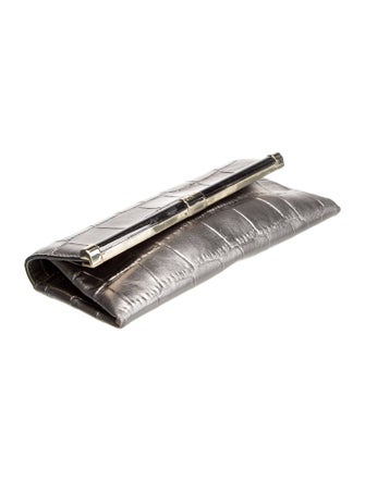 Diane von Furstenberg Embossed Leather Clutch