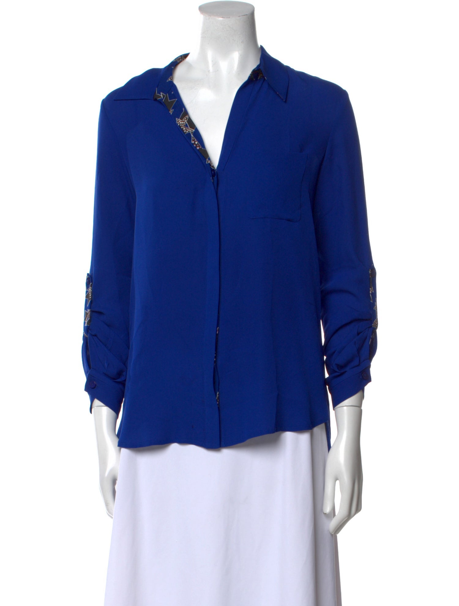 Diane von Furstenberg Silk V-Neck Blouse