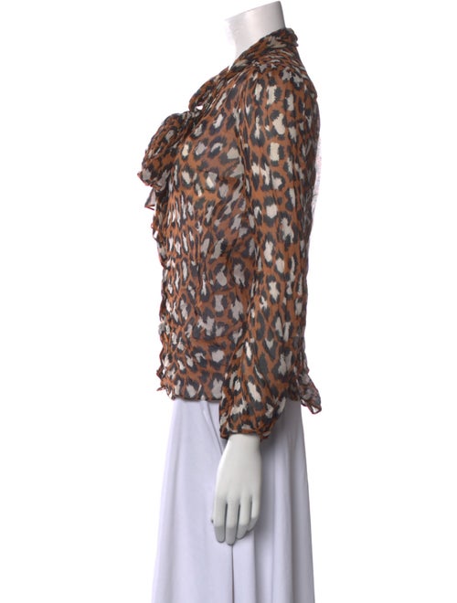 Diane von Furstenberg Silk Animal Print Blouse